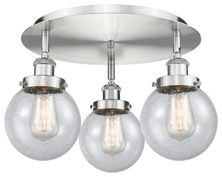 Innovations Lighting 916-3C-10-18 Beacon Flush Beacon 3 Light - Brushed Brass /