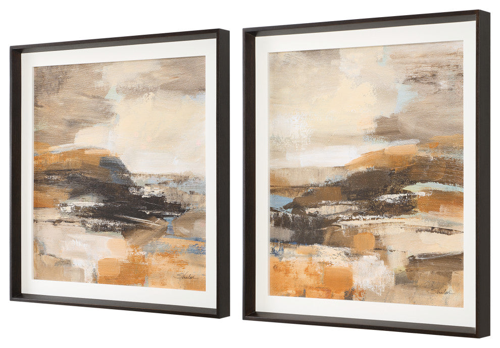 Uttermost Cinnamon Shore Framed Prints Set of 2