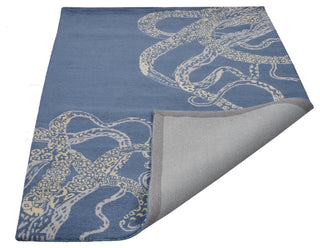 HAND TUFTED WOOL ECO-FRIENDLY AREA RUGS - Blue&Beige, Contemporary Design