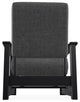 Leeward Deep Seat Outdoor Armchair with Hidden Motion, Slate/Black