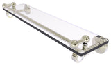 Pacific Grove 22" Glass Shelf with Gallery Rail, Polished Nickel