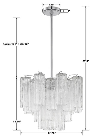 CRYSTORAMA Addis 4 Light Polished Chrome Chandelier