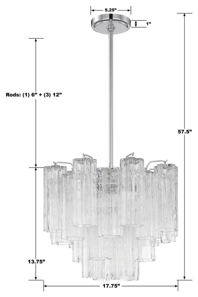 CRYSTORAMA Addis 4 Light Polished Chrome Chandelier
