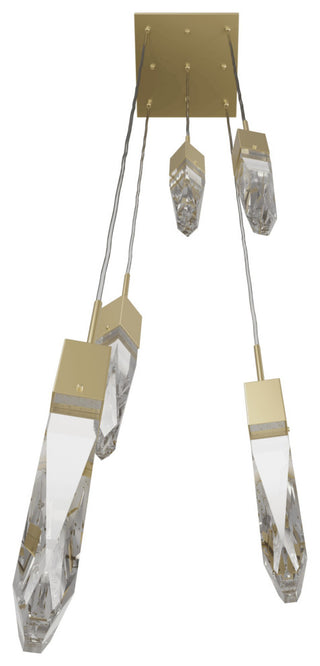 Avenue Lighting Hf1900-5-Ap-Bb-C 5-Light Flush Mount Pendants, Brushed Brass