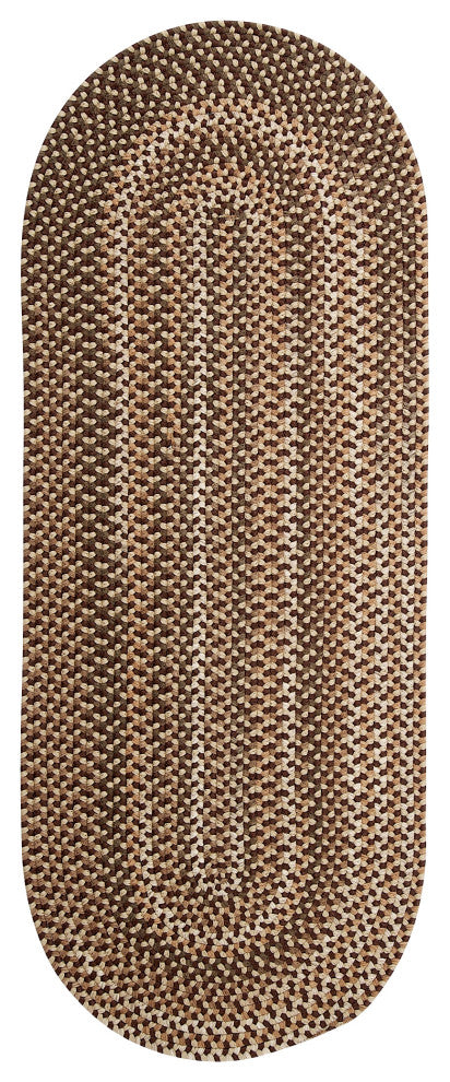 Colonial Mills Charlesgate Multicolor Braided Rug, Brown, 5x5