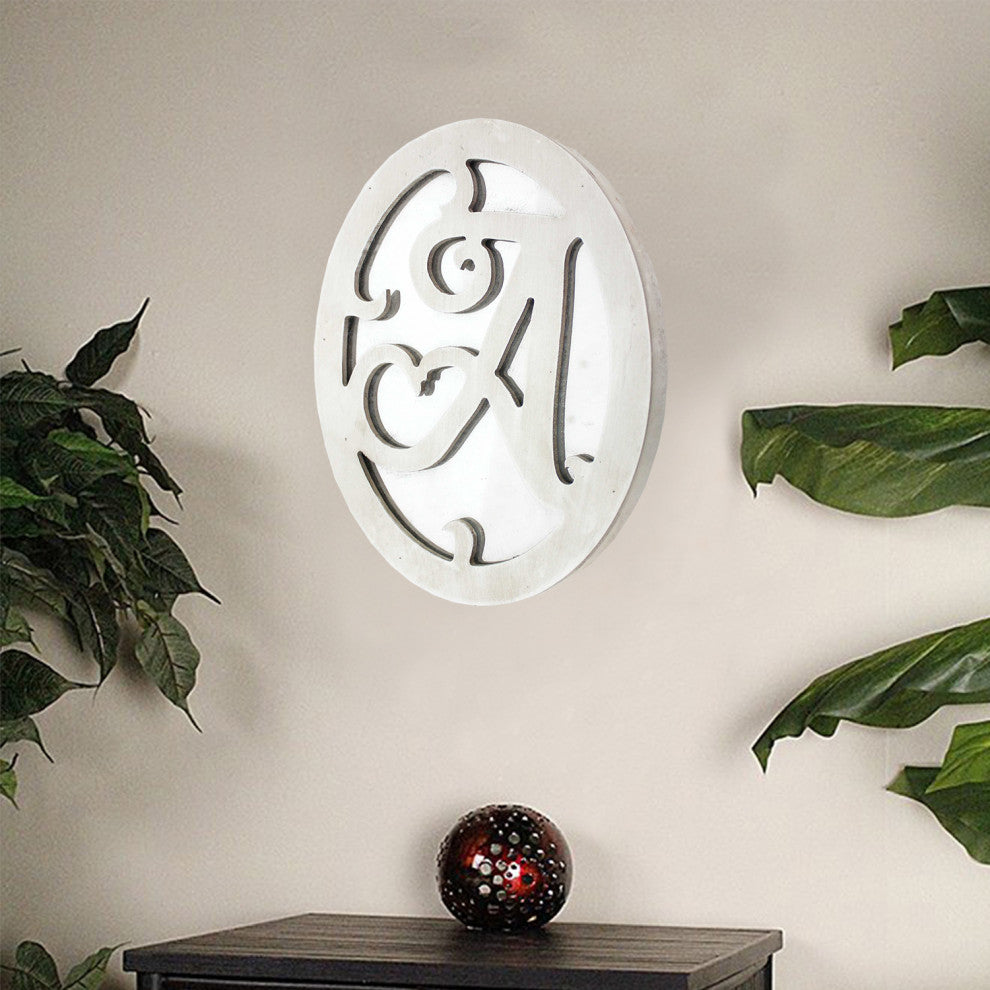 10"x8" White Wood Wall Decor