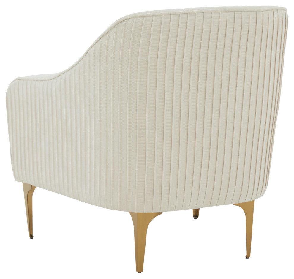 Serena Cream Velvet Accent Chair