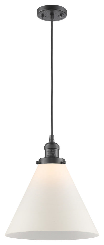 Franklin Restoration X-Large Cone 1 Light Mini Pendant, Oil Rubbed Bronze