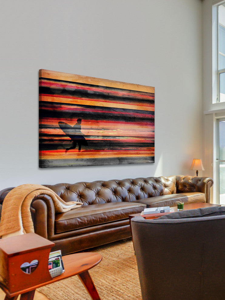 "That Last Wave" Print on Canvas, 36"x24"
