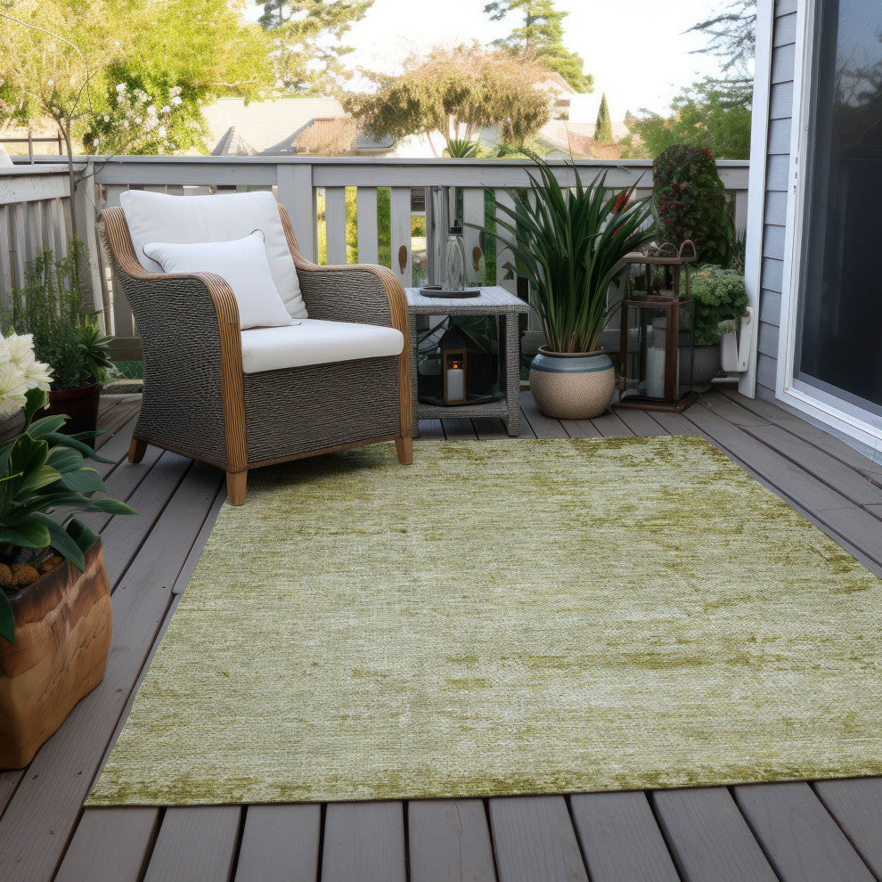 Machine Washable Indoor/Outdoor Chantille ACN1901 Aloe 10' x 14' Rug