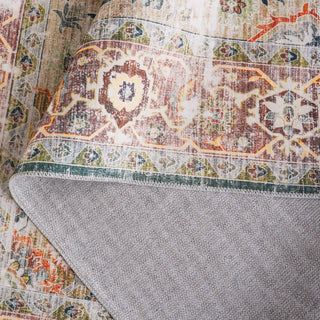 Safavieh Arizona Machine-Washable Collection ARZ126 Rug, Green/Light Brown, 3'x5'