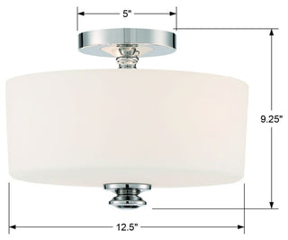 Crystorama Lighting Group TRA-A3302 Travis 2 Light 13"W - Black Forged