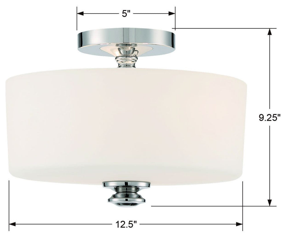 Crystorama Lighting Group TRA-A3302 Travis 2 Light 13"W - Black Forged