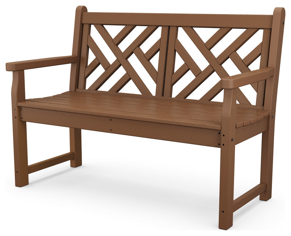 Polywood Chippendale 48" Bench, Teak