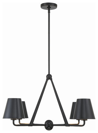 Xavier 4-Light Matte Black Chandelier