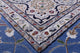 8' Square Persian Nain Handmade Wool & Silk Rug - Q13142