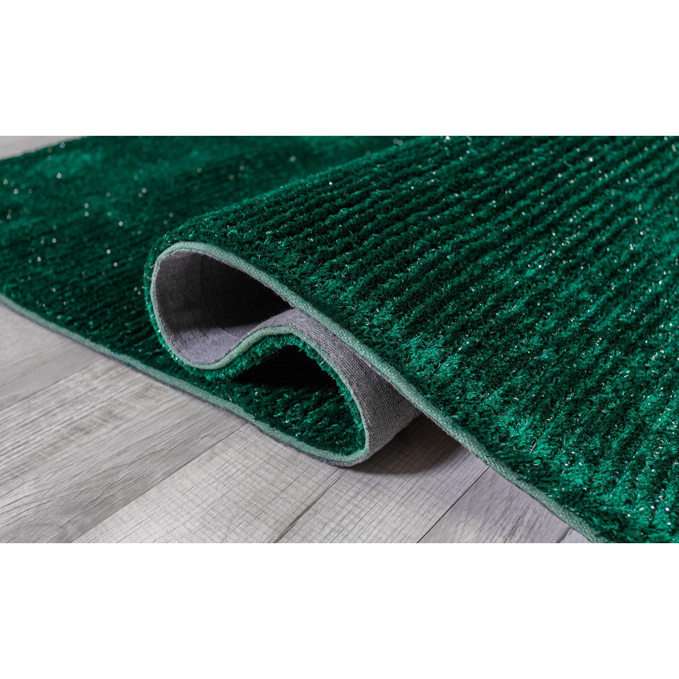 8" x 10" Teal Modern Shimmery Area Rug