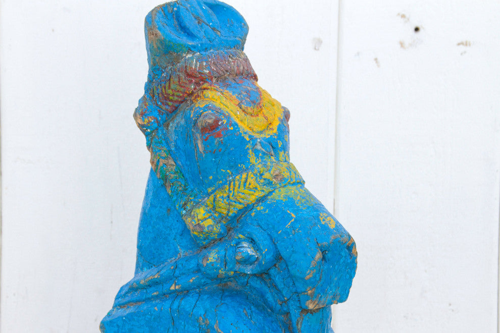 Primitive Architectural Carved Wooden Horse