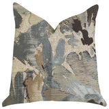Icy Blue Wildflower Luxury Throw Pillow, 24"x24"