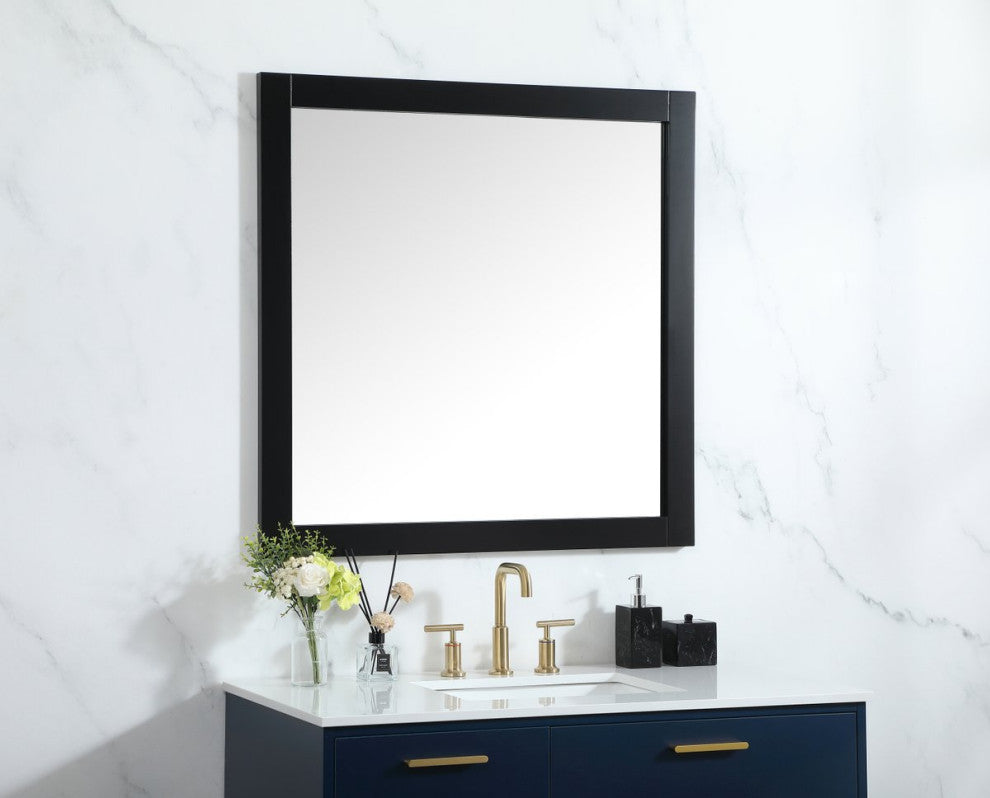 Elegant Decor Aqua Vanity Mirror Black