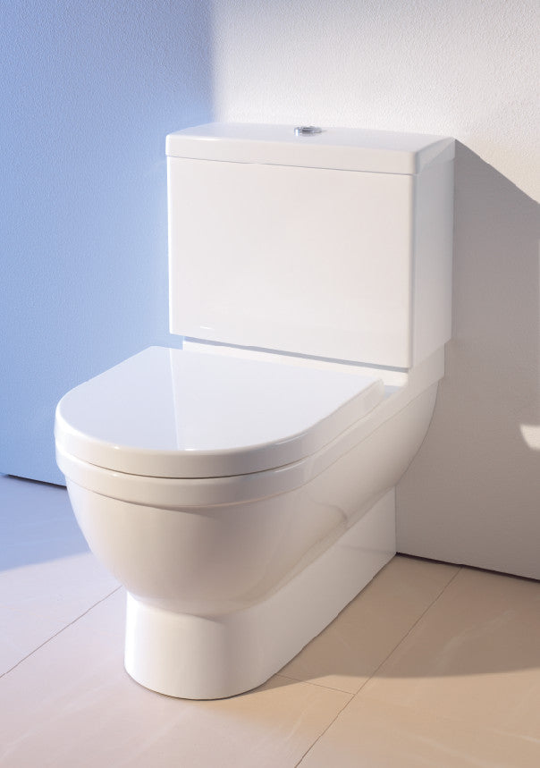 Duravit Starck 3 Close, Coupled Toilet Bowl Dual Flush White