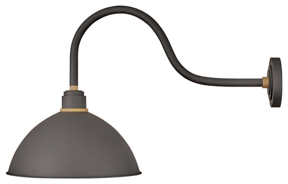 Hinkley Foundry 1-Light Outdoor Wall Mount Lantern, Museum Bronze