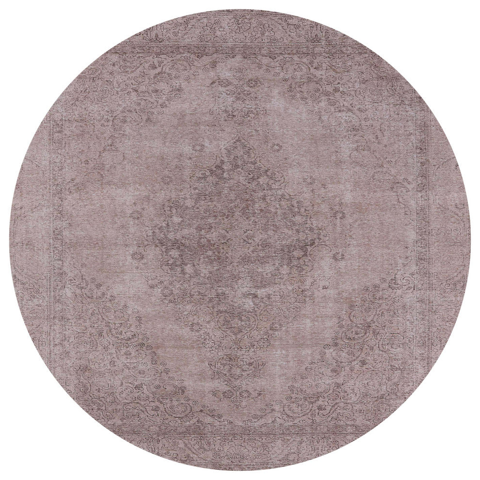 Ahgly Company Indoor Round Mid-Century Modern Area Rugs, 6' Round