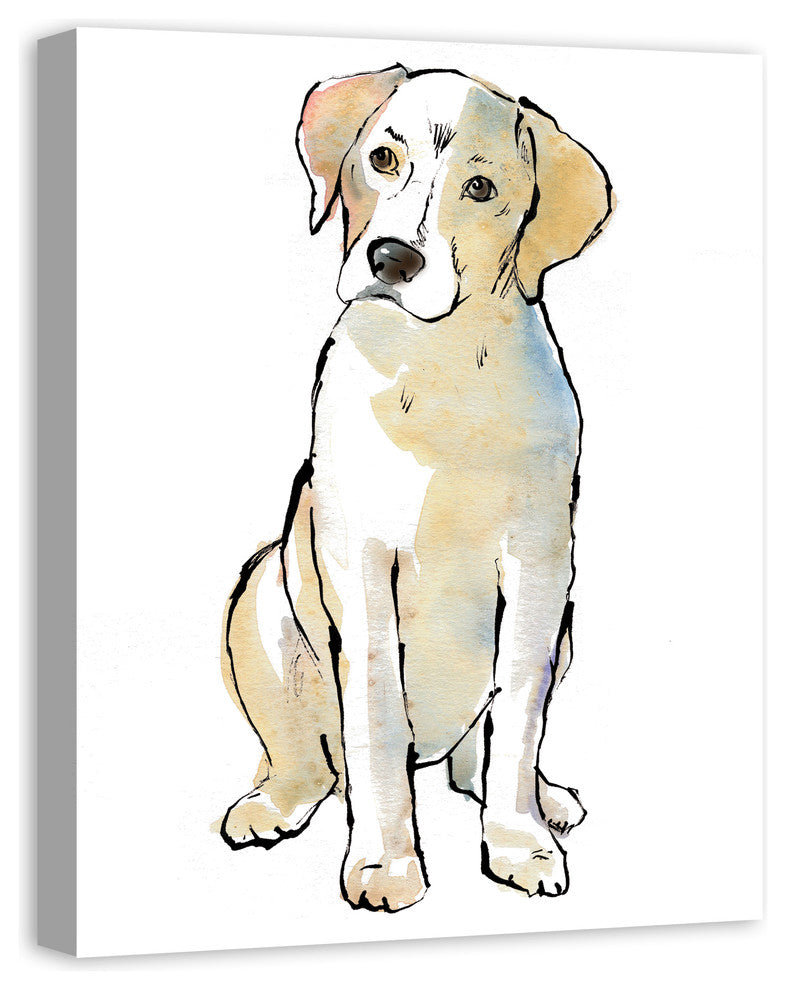Yellow Labrador Dog 24x30 Canvas Wall Art