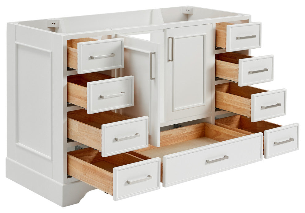 Ariel Stafford 54" Single Sink Bathroom Vanity Base, White