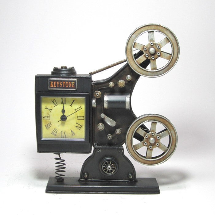 Old School Film Projector Tabletop Clock