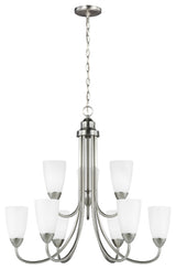 Seville 9-Light Chandelier, Brushed Nickel