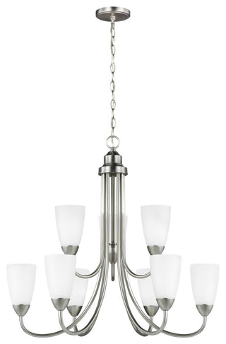 Seville 9-Light Chandelier, Brushed Nickel