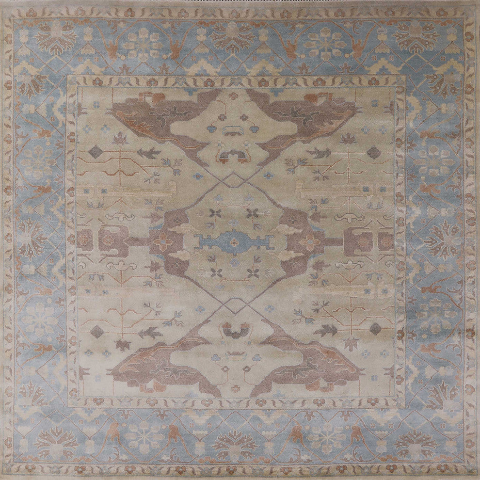 Ahgly Company Indoor Square Mid-Century Modern Area Rugs, 4' Square