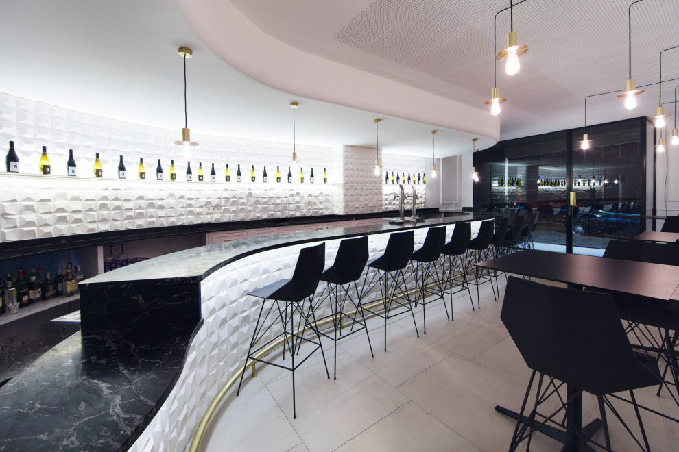 Vondom Faz Indoor/Outdoor Bar Stool, Black