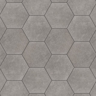 Traffic Hex Grey Porcelain Floor and Wall Tile