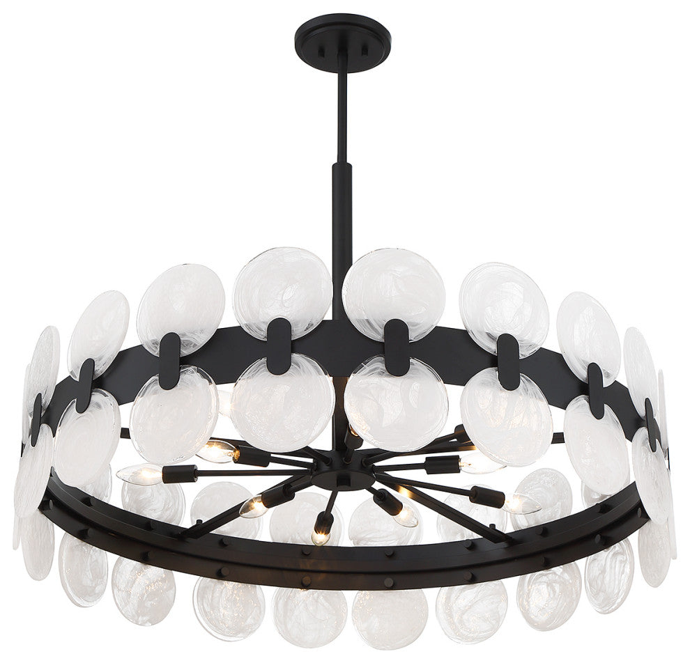 Boca 10-Light Chandelier, Matte Black