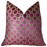 Plutus Velvet Geo Handmade Throw Pillow, (22" x 22")