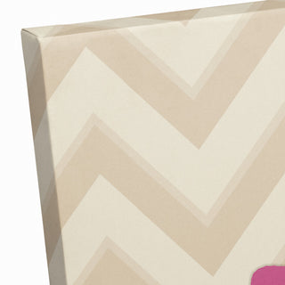 Pink Owl Chevron 24x20 Canvas Wall Art