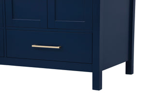 Blue 60" Double Sink Bathroom Vanity
