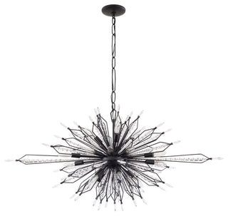 Varaluz 311N20 Orbital 20 Light 48"W Crystal Sputnik Chandelier - Carbon