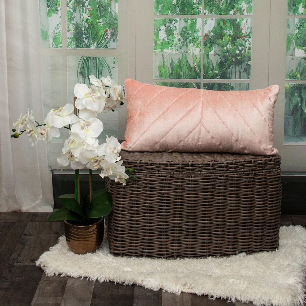 Parkland Collection Tobyn Pink Throw Pillow, Rectangle
