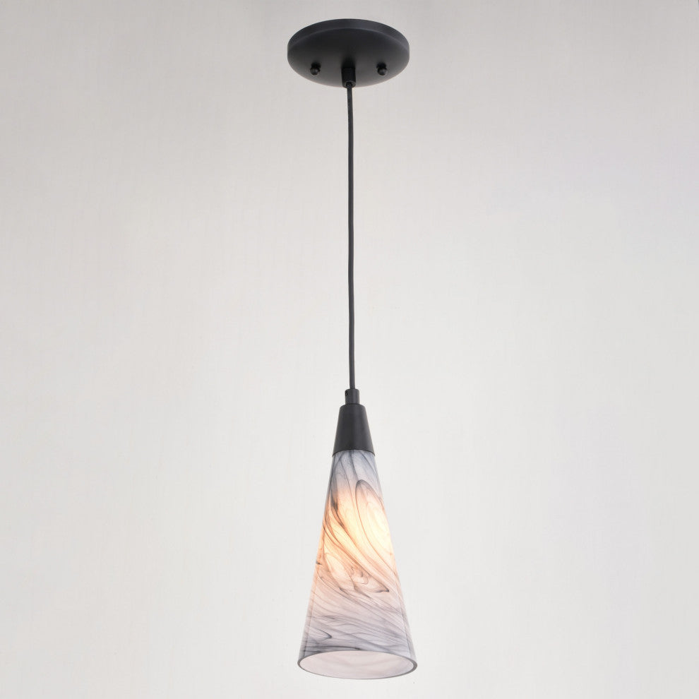 Vaxcel Lighting P0409 Milano 4"W Mini Pendant - Matte Black