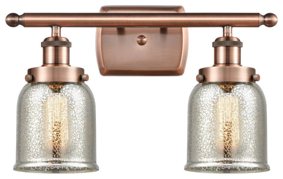 Innovations 916-2W-AC-G58 2-Light Bath Vanity Light, Antique Copper