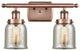 Innovations 916-2W-AC-G58 2-Light Bath Vanity Light, Antique Copper