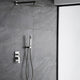 Givingtree Wall Mounted Square Rainfall Shower System with Valve 10 in