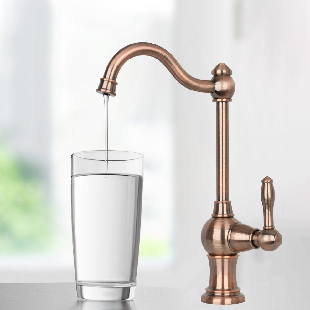One-Handle Copper Drinking Water Filter Faucet Water Purifier Faucet, Antique Co