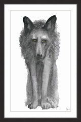 "The Grey Wolf" Framed Painting Print, 12"x18"