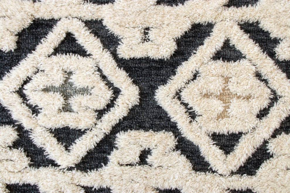 Diverse Modern Geometric Hand-Tufted Round Rug, 6'' Round