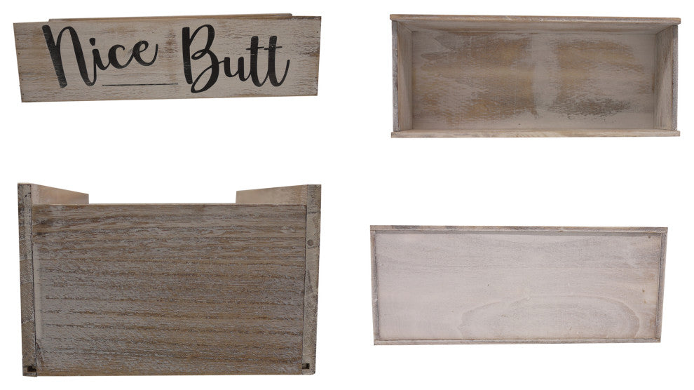 Nice Butt Farmhouse Wooden Bathroom Box