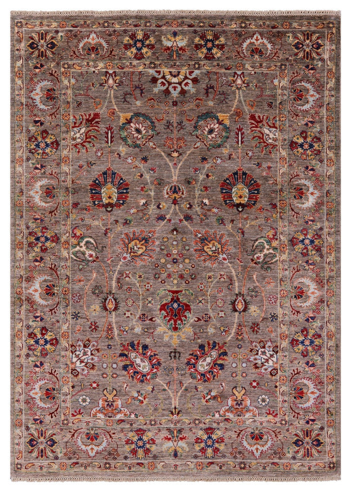 5' 8" X 7' 11" Handmade Persian Tabriz Rug Q7667